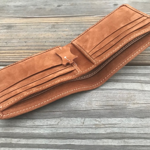 brown suede wallet